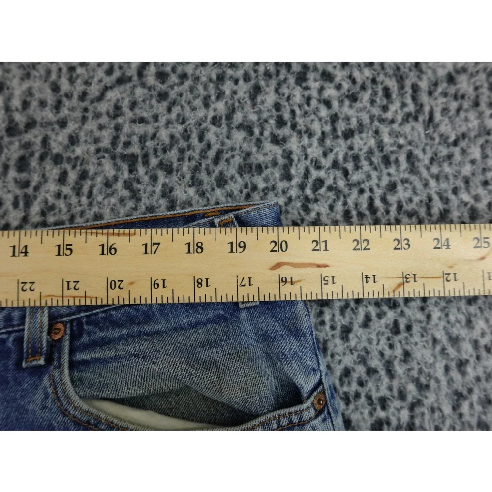 Levi's 550‎ Relaxed Fit Tapered Leg Jeans Mens 42x32 Blue Denim Distressed Work